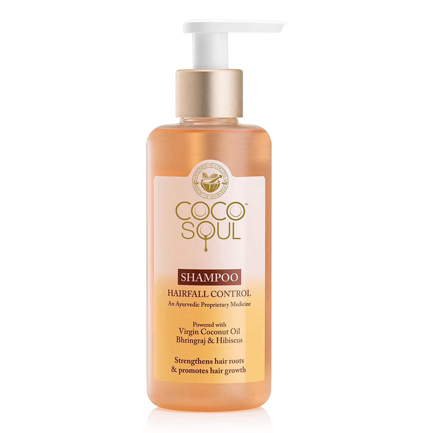 Coco Soul Hair Fall Control Shampoo with Ayurvedic Medicine | 100% Cold Pressed Virgin Coconut | Bhringraj & Hibiscus | Sulphate & Paraben Free | From Makers of Parachute Advansed | 200 ml