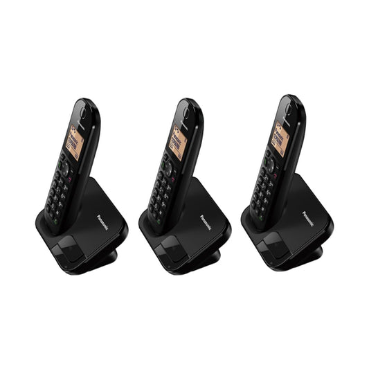 Dee Vee Originall Easy Wireless Intercom 3 Line with Speaker Phone & Caller ID (Black) / Expandable Cordless Phone System with 3 Handsets
