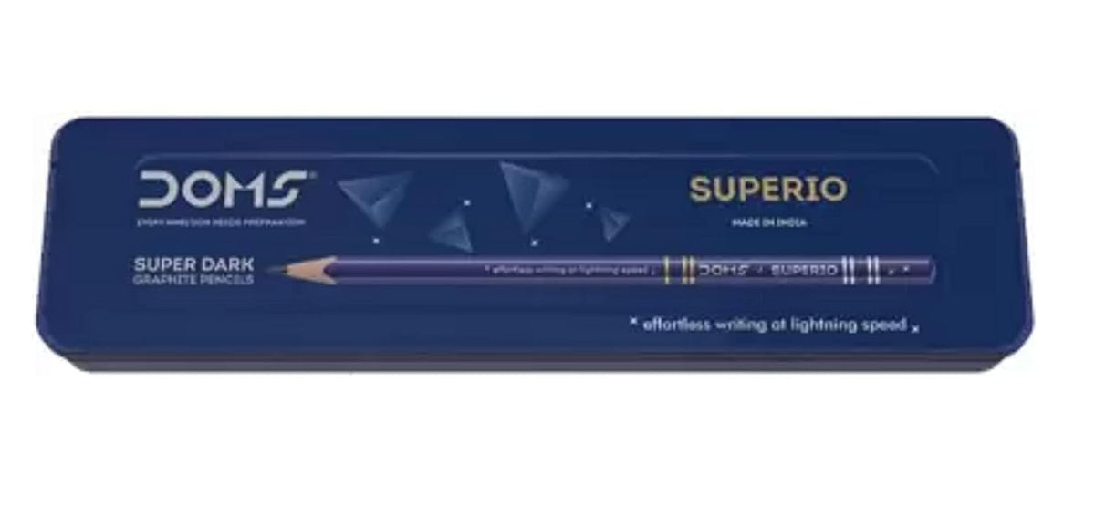 Doms Superio Super Dark Hb/2 Graphite Pencil Tin Box Pack