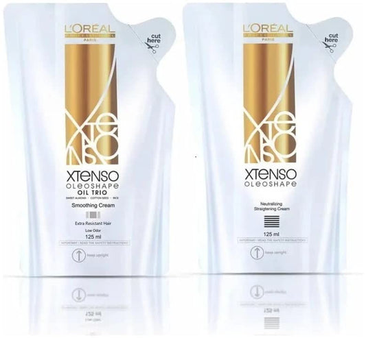 L'Oreal X-Tenso Oleoshape Smoothing Extra Resistant Hair Straightener (125ml) + Neutralizing Cream (125ml)