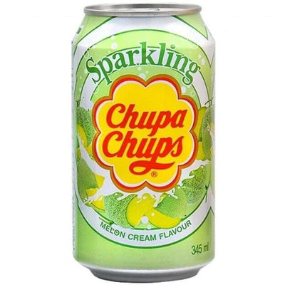 Chupa Chups Sparkling Melon & Cream Soda - Refreshing Twist of Flavor in a 345ml Bottle, Unique Fizz for a Taste Sensation!