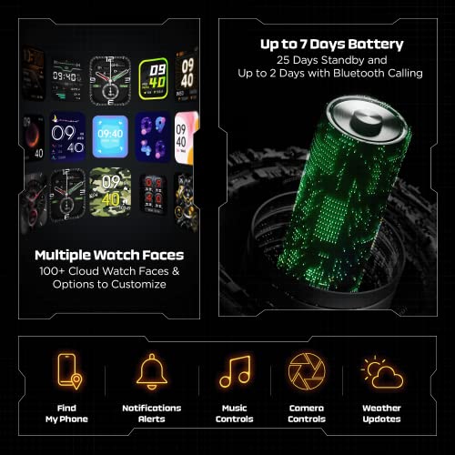 boAt Wave Armour with 1.83 HD Display, Bluetooth Calling, Rugged Design, HR, SpO2 & Sleep Monitoring, Multiple Sports Modes, Multiple Watch Faces(Olive Green with Silver Dial)