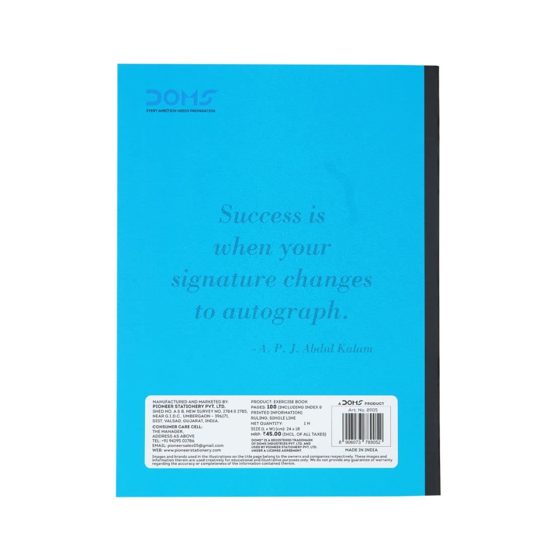 Doms Neon Series Soft Bound Notebook -  Single Line
