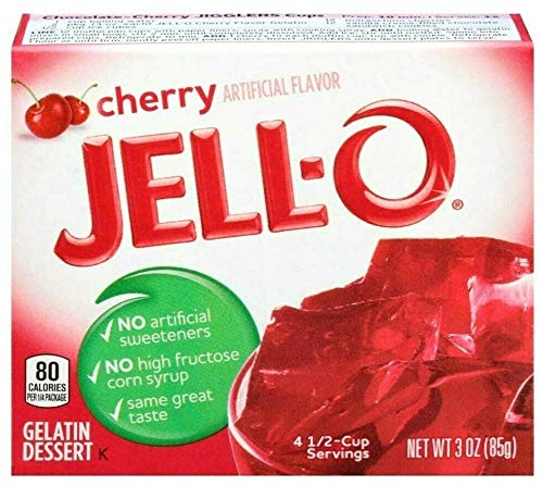 Jell-O Gelatin Dessert Cherry/3 Ounce (Pack of 1)