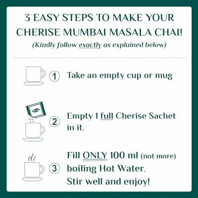 Cherise Tapri Premium Mumbai Masala Chai, Instant Tea Premix (23 g x 7 Sachets)
