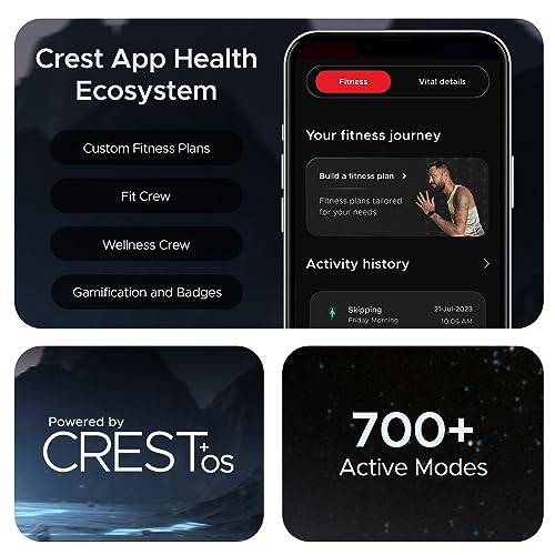 boAt Lunar Orb Smart Watch with 1.45" AMOLED Display, BT Calling, DIY Watch Face Studio, Coins, Crest App Health Ecosystem, Live Cricket&Football Scores, IP67(Active Black)