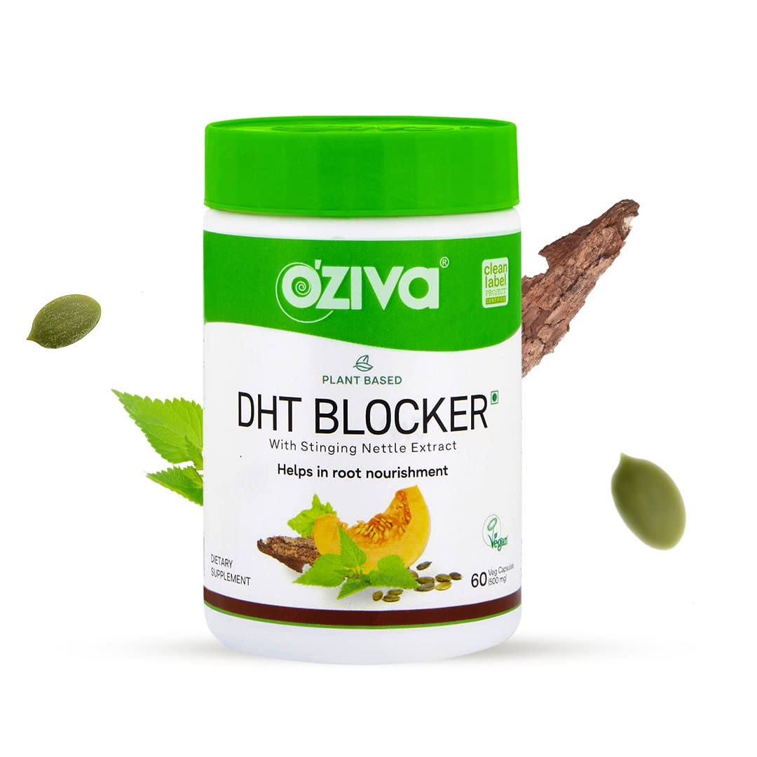 OZiva Plant Based DHT Blocker - 60 Capsules