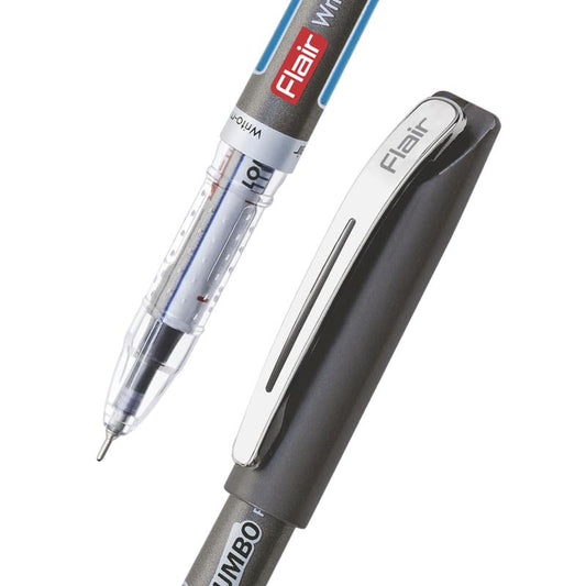 FLAIR Writometer Jumbo Ball Pen ,  Blue Ink, Pack of 4