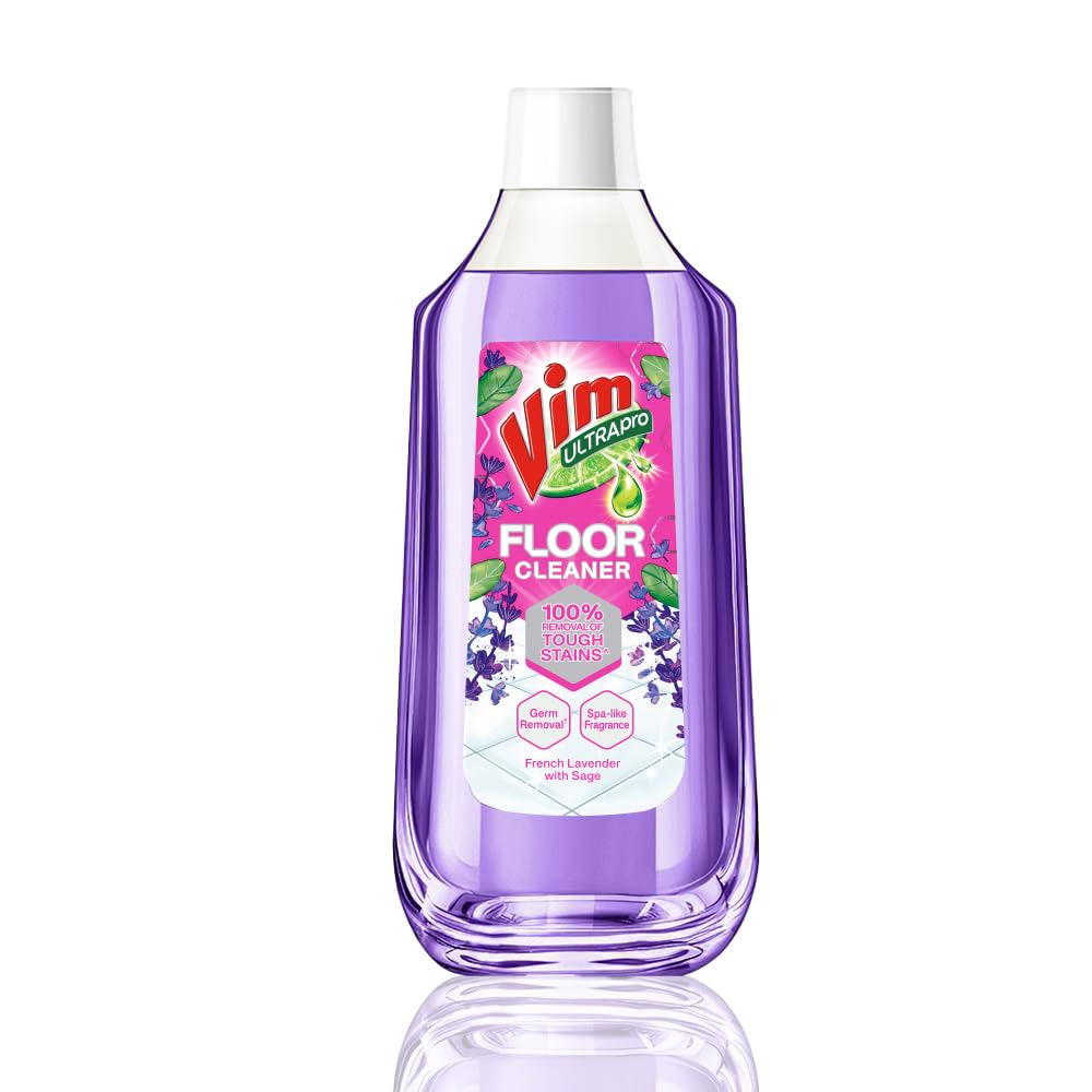 Vim Floor Cleaner: 1000ml | French Lavender with Sage | 100% Removal of stains for complete clean floors & long lasting fragrance