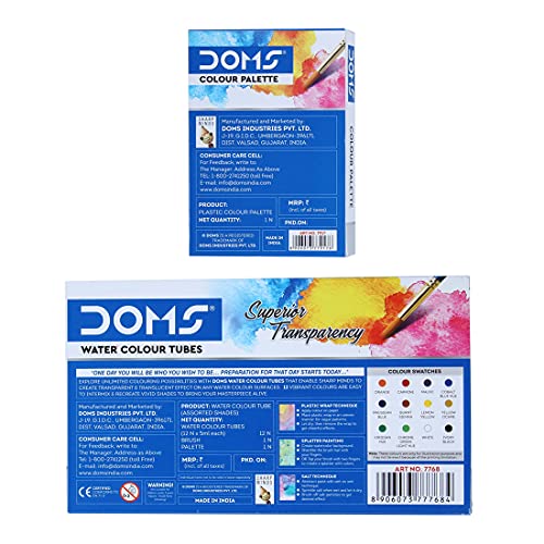 Doms 12 Shades Water Color Tube Set