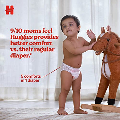 Huggies Complete Comfort Wonder Pants, Extra Small (XS),48 Count, Upto 5 kg Size Baby Diaper Pants, Combo Pack of 2, 24 count Per Pack, (48 count) with 5 in 1 Comfort