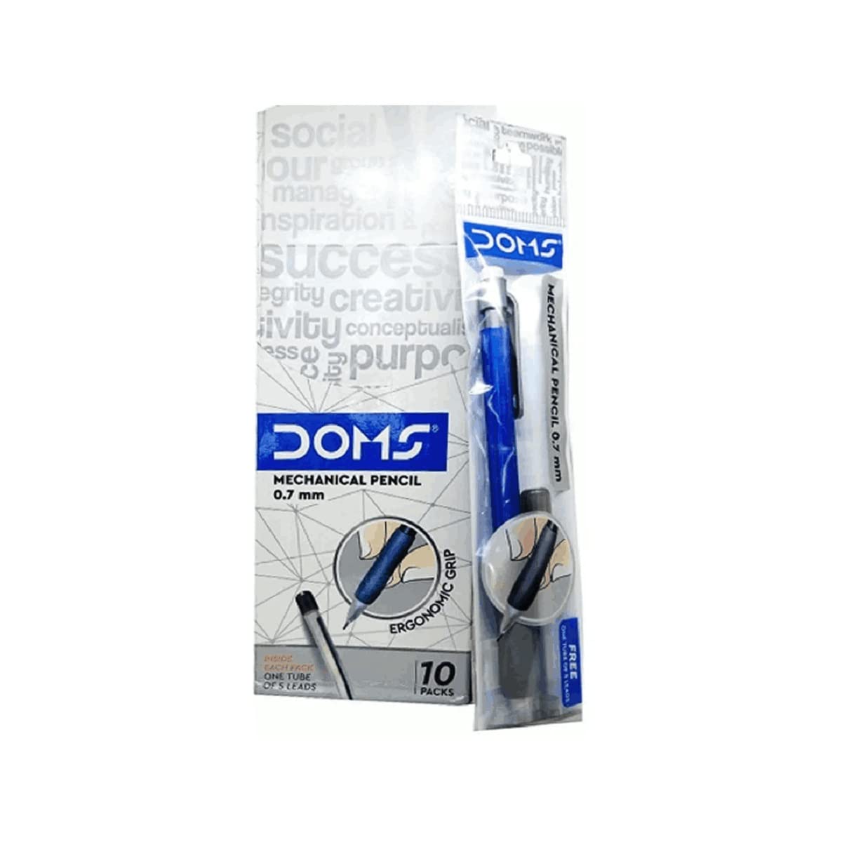 Doms 0.7 Mm Lead Mechanical Pencil Pouch Pack