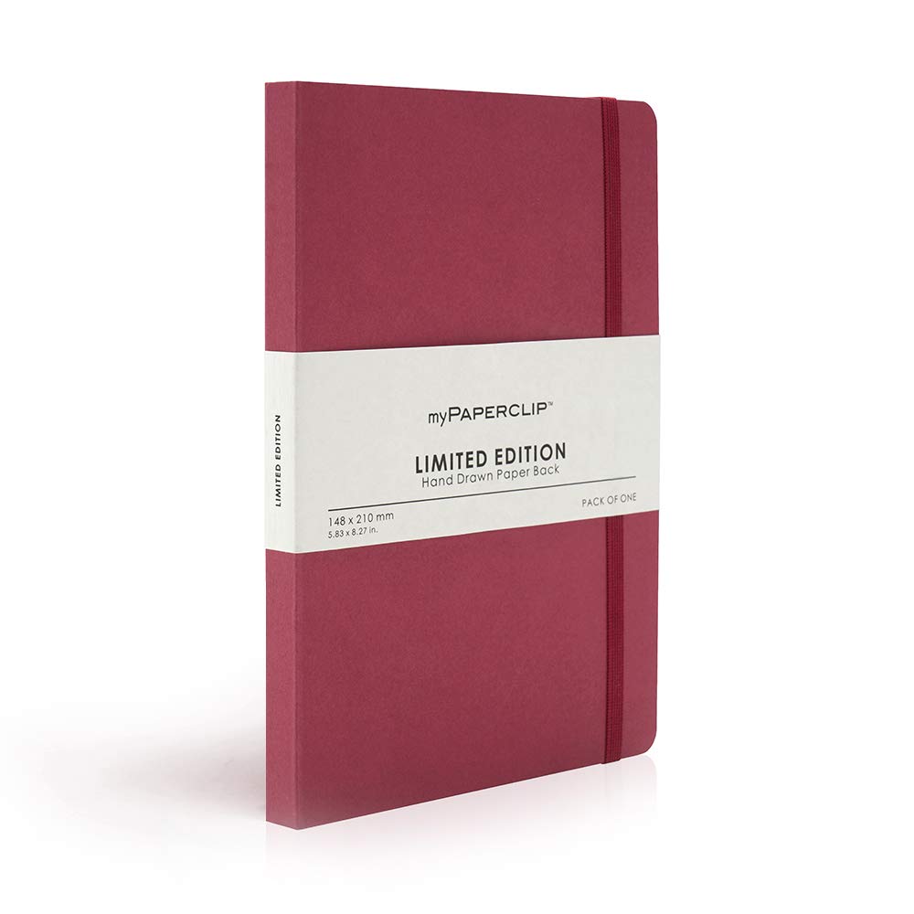 Mypaperclip Limited Edition 192 (176 Plain + 16 Perforated) Pages Notebook, A5 (148 X 210 Mm, 5.83 X 8.27 In.) Lep192A5-P Raspberry