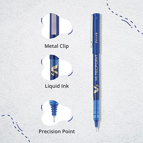 Pilot V7 Liquid Ink Roller Ball Pen (1 Blue + 1 Black + 1 Green),9000014718