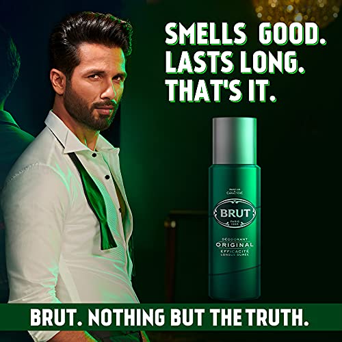 4x Brut Deodorant Spray for Men | Original | Fresh & Authentic Fragrance | Long Lasting Deo, 200 ml each (Pack of 4)