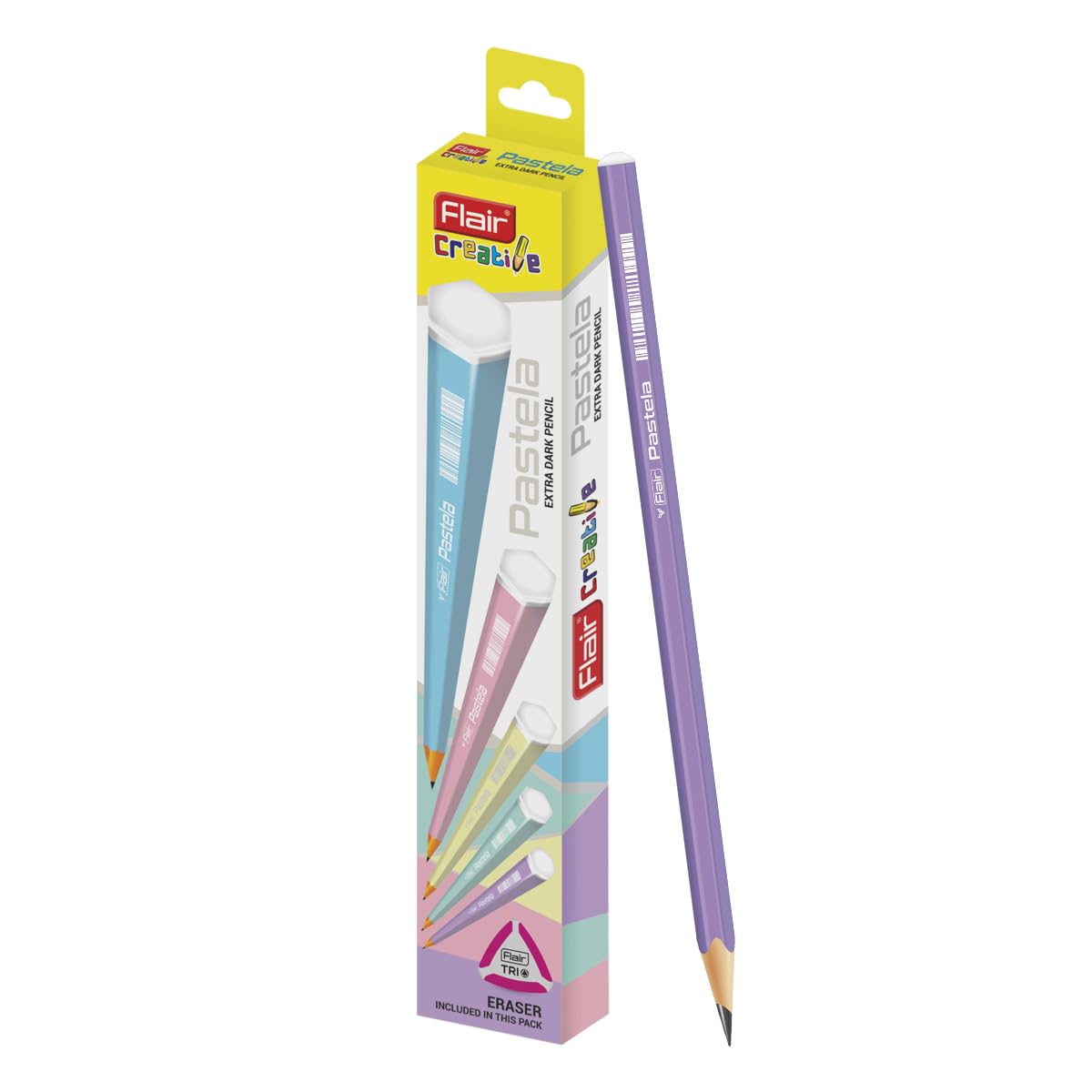 Flair Creative Series Pastela 2B Extra Dark Pencil Box Pack