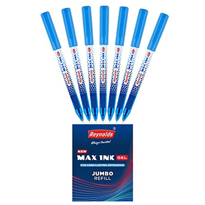 Reynolds Maxink 0.5mm Gel Pen - Blue Ink, Pack of 7