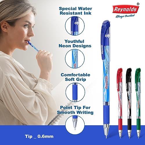 Reynolds Racer 0.5mm Gel Pen - Blue Ink, Pack of 7