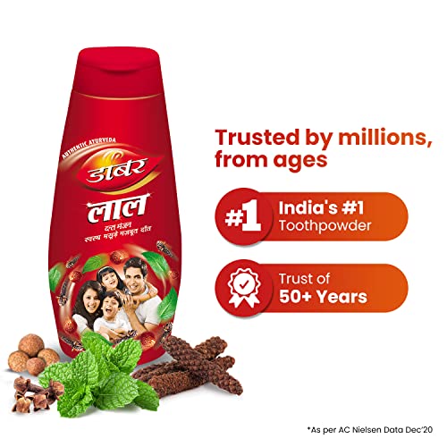 2x Dabur Lal Dant Manjan - 300g each (Pack of 2)