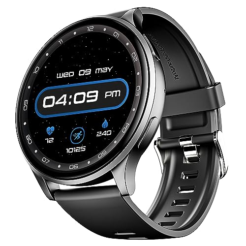 boAt Lunar Orb Smart Watch with 1.45" AMOLED Display, BT Calling, DIY Watch Face Studio, Coins, Crest App Health Ecosystem, Live Cricket&Football Scores, IP67(Active Black)