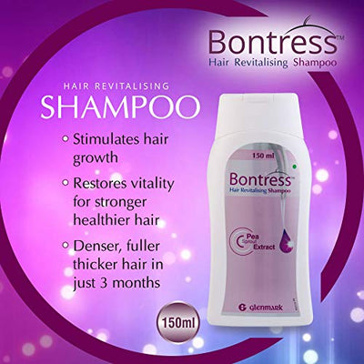 4x BONTRESS Hair Revitalising Shampoo, White, 150 ml each (Pack of 4)