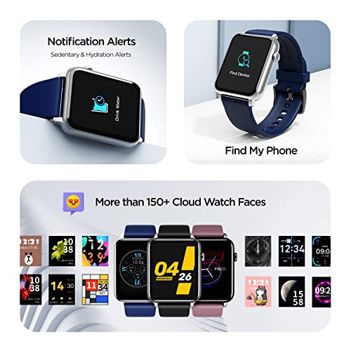 boAt Wave Call Smart Watch, Smart Talk with Advanced Dedicated Bluetooth Calling Chip, 1.69” HD Display with 550 NITS & 70% Color Gamut, 150+ Watch Faces, Multi-Sport Modes, HR, SpO2, IP68(Deep Blue)
