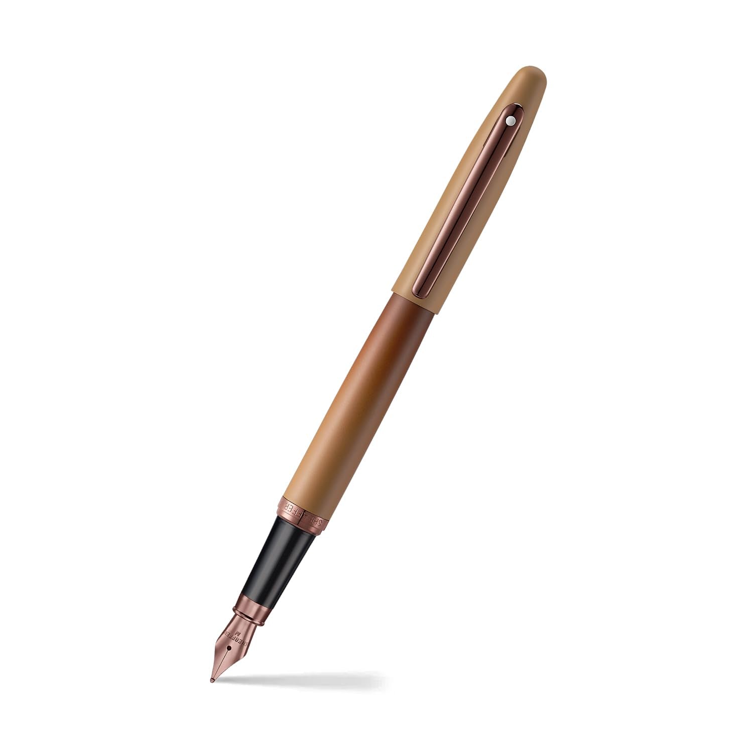 Sheaffer VFM 9428 Fountain Pen | Coffee Edition Matt Brown with Regal Brown PVD Trims | Medium Nib | Premium Coffee Brown Pen | Premium Fountain Pen