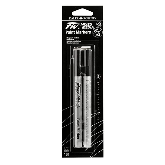 Daler-Rowney Fw 0.8Mm Mixed Media Paint Marker Set (2 X Small Barrels- Technical Nibs)