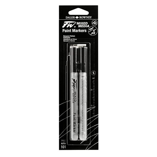 Daler-Rowney Fw 0.8Mm Mixed Media Paint Marker Set (2 X Small Barrels- Technical Nibs)