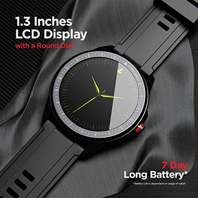 boAt Flash Edition Smart Watch with Activity Tracker, Multiple Sports Modes, 1.3" Screen, 170+ Watch Faces, Sleep Monitor, Gesture, Camera & Music Control, IP68 & 7 Days Battery Life(Lightning Black)