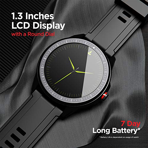 boAt Flash Edition Smart Watch with Activity Tracker, Multiple Sports Modes, 1.3" Screen, 170+ Watch Faces, Sleep Monitor, Gesture, Camera & Music Control, IP68 & 7 Days Battery Life(Lightning Black)