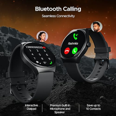 boAt Lunar Comet Smart Watch with 1.39" HD Display, Advanced Bluetooth Calling, Functional Crown, Multiple Sports Mode,100 Watch Faces, Heart Rate & SPO2 Monitoring,IP67(Active Black)