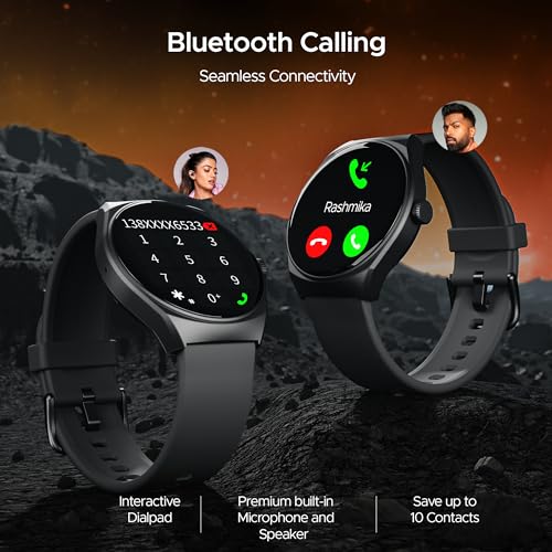 boAt Lunar Comet Smart Watch with 1.39" HD Display, Advanced Bluetooth Calling, Functional Crown, Multiple Sports Mode,100 Watch Faces, Heart Rate & SPO2 Monitoring,IP67(Active Black)
