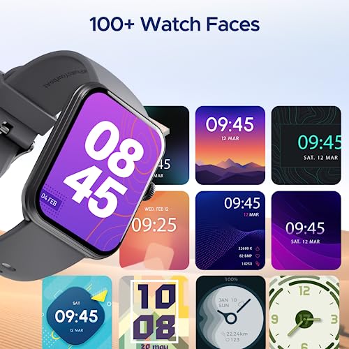 boAt Xtend Plus Smart Watch with 1.78" AMOLED Display, Coins, Advanced BT Calling, 100+ Sports Mode, Always On Display, HR & SP02 Monitoring & Stress Monitoring(Gunmetal Grey)