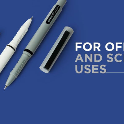 WIN Plush 20Pcs(10 Blue & 10 Black) | Ball Pens for Students | 0.7mm Tip