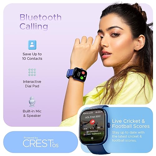boAt Wave Sigma Smartwatch with 2.01" HD Display,Bluetooth Calling, Coins, DIY Watch Face Studio, 700+ Active Modes, HR&SpO2 Monitoring, Energy and Sleep Scores,IP67(Cool Blue)