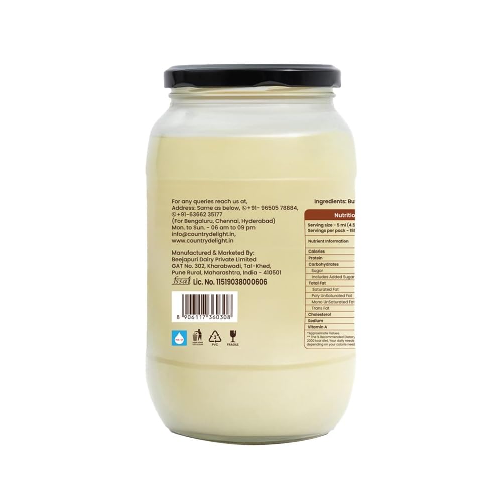 Country Delight Desi Danedar Ghee 900 ML | Buffalo Ghee 900 ML Pure (Pack of 1)