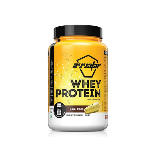 AVVATAR WHEY PROTEIN| 1KG | Malai Kulfi Flavour | 28 Gram Protein | 29 Servings | Isolate & Concentrate Blend