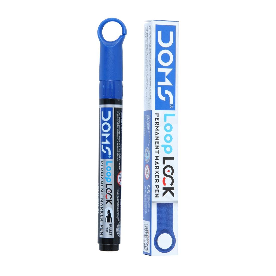 Doms Refilo Non-Toxic Hi-Tech Refillable Loop Lock Permanent Marker Pens