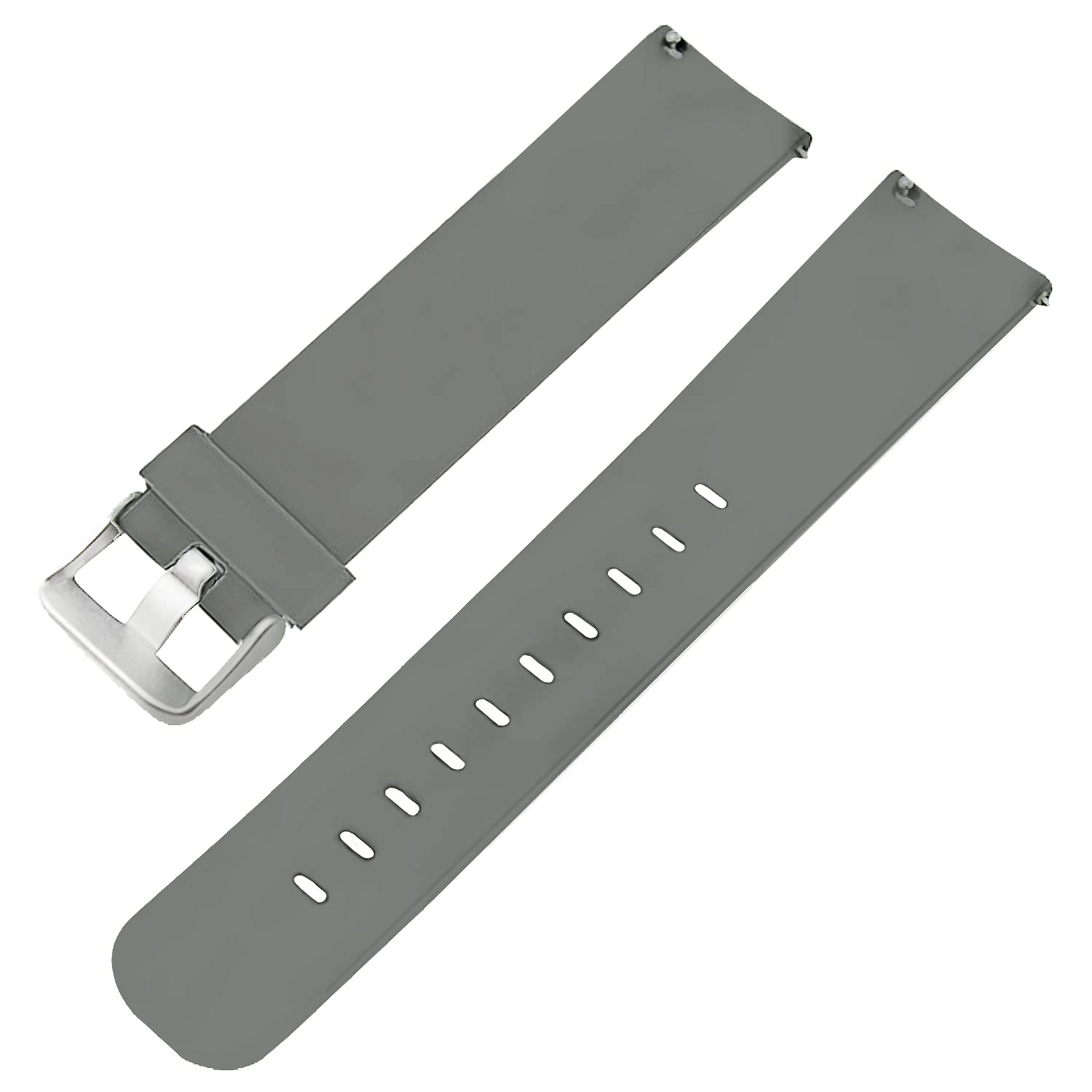 ACM Watch Strap Silicone Belt 22mm compatible with Fire Boltt Invincible Bsw020 Smartwatch Casual Classic Band Grey