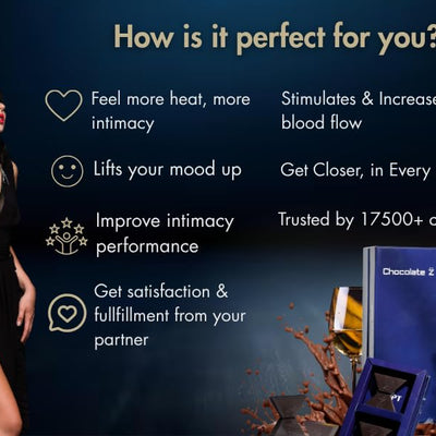 chocolate Z InstaEats Intimate Dark Chocolate For Couples|ChocolateZ+ Stamina & Mood Boost|Best Chocolate Gift Box |Valentine Gift For Boyfriend & Girlfriend I Luxury Romance Chocolates,220 G