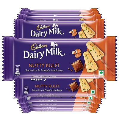 Cadbury Dairy Milk Nutty Kulfi Madbury Chocolate Bar, 36 g (Pack of 10)