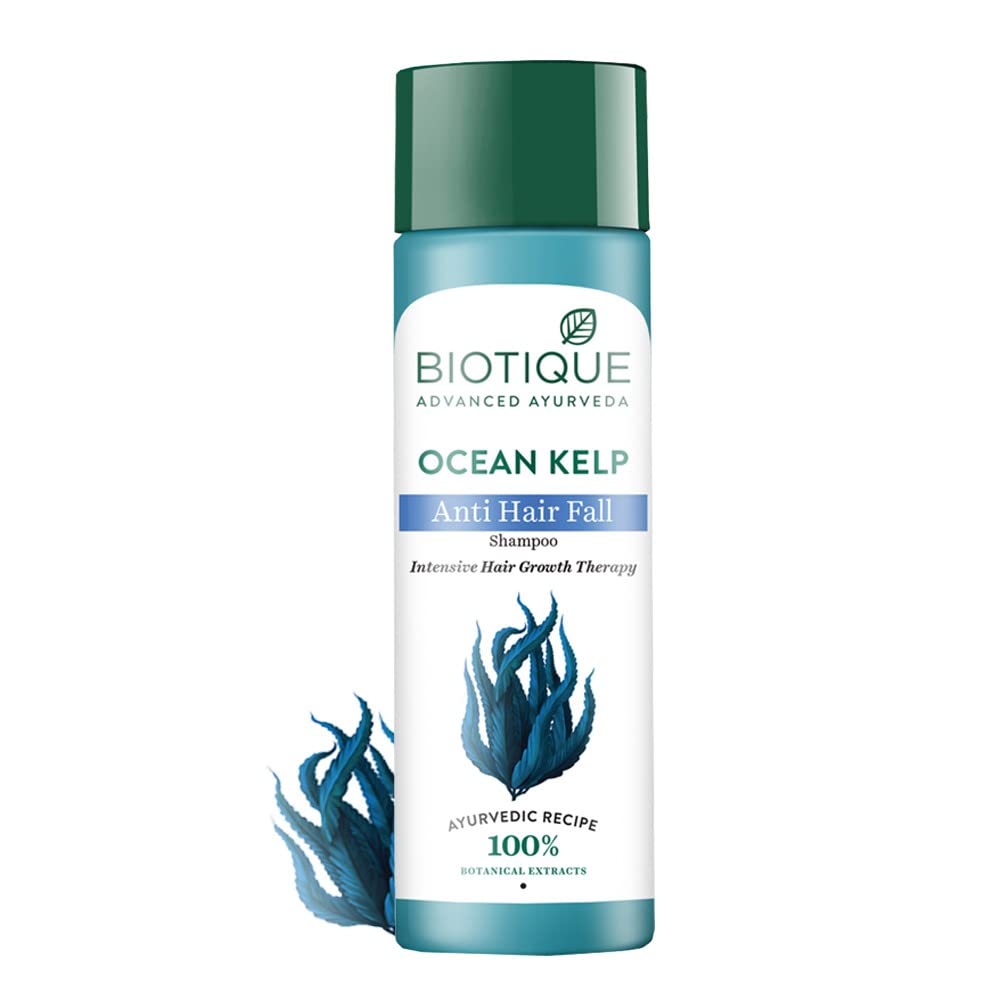 Biotique Ocean Kelp Shampoo For Anti Hair Fall Intensive Hair Regrowth Treatment, 190Ml