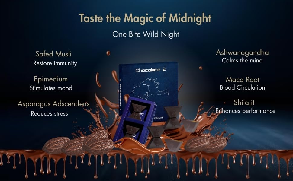 Chocolate Ž Intimate Kamasutra Chocolate | One Bite… Wild Night | Herbal Aphrodisiac Treat for Couples | Bedroom Romance Gift | Valentine & Honeymoon Special (KamaSutra Pack of 2)