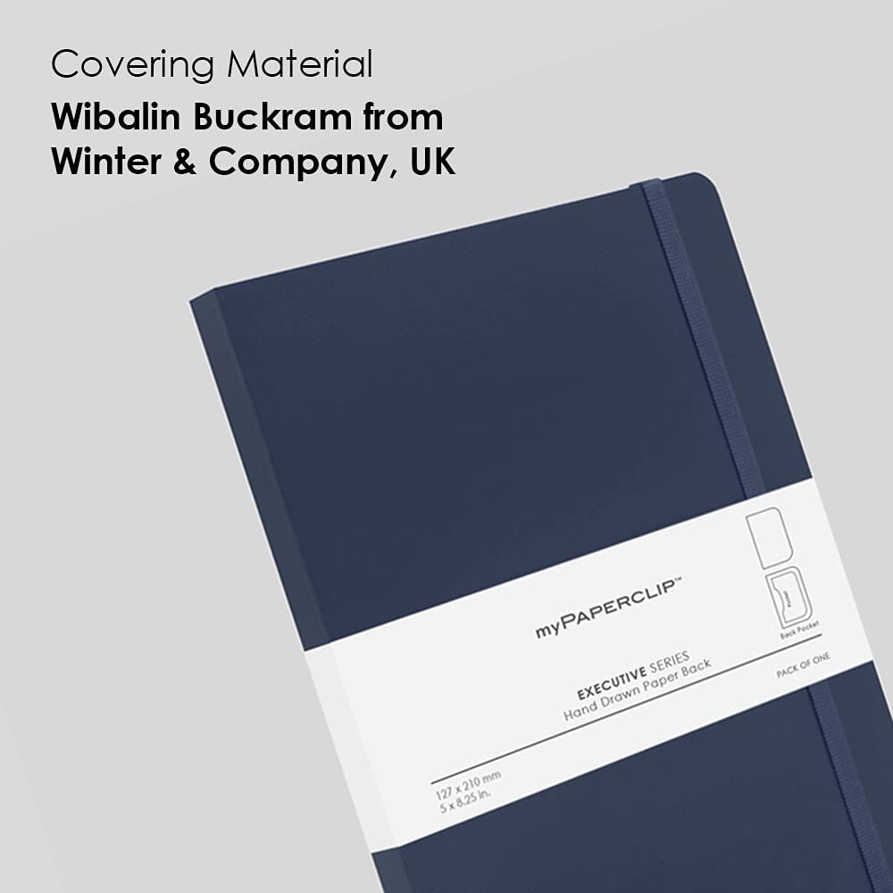 Mypaperclip Executive Series Notebook, Medium (5 X 8.25 In.), Plain, Esx192M-P Mixed (Pack Of 5)