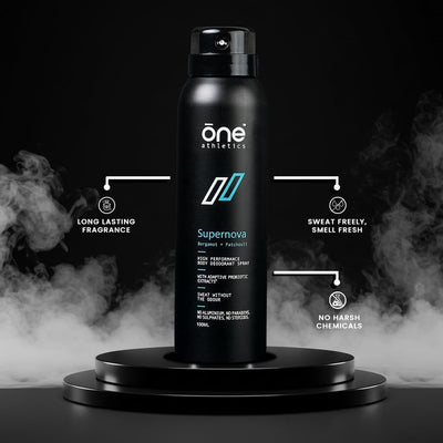 4x Supernova Probiotic Body Deodorant Spray Designed For Both Underarms And Body / 100ml each - Pack of 4