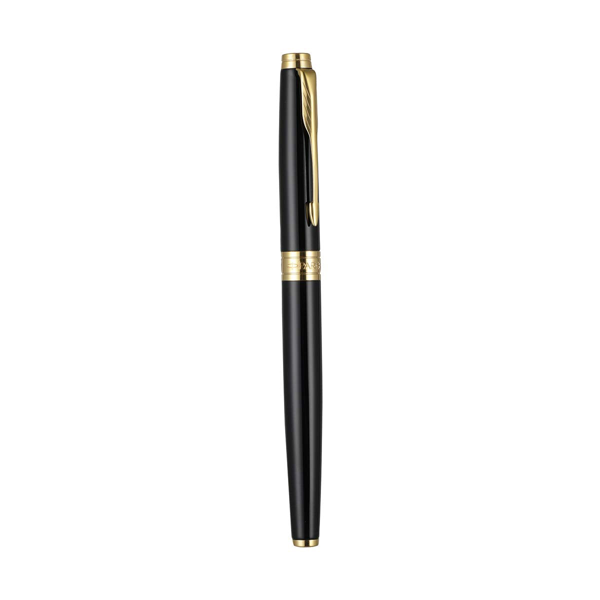 Parker Aster Laque Black Roller Ball Pen with Wallet ( Gold Trim)