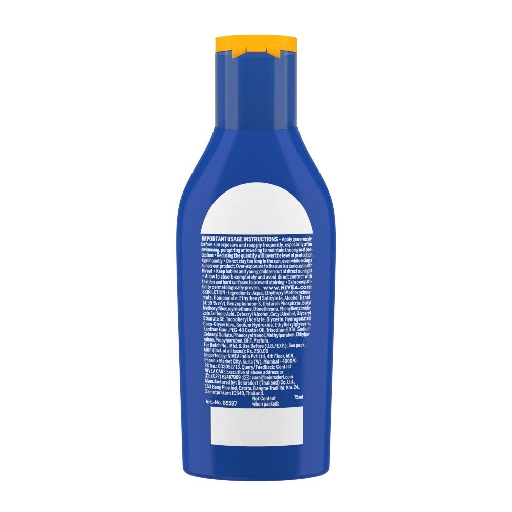 Nivea Sun Lotion with SPF 30, UVA & UVB Protection Water Resistant Sunscreen