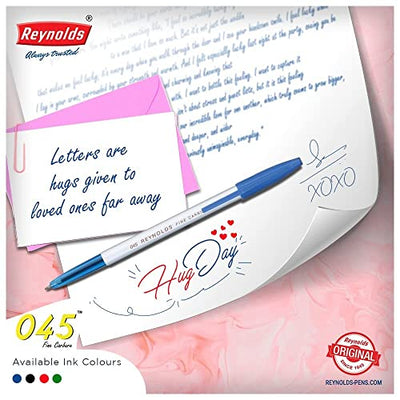 Reynolds 045 0.7mm Ball Pen - Blue Ink, Pack of 15