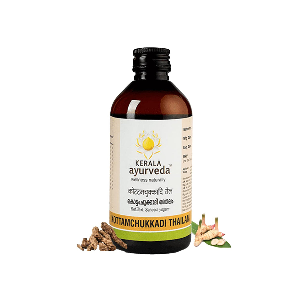8x Kerala Ayurveda Kottamchukkadi Thailam - Pack of 8 - 200 ML each
